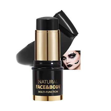 Matte Black Face Body Paint Stick, Colored Professional Full-Coverage Oil-Based Cream Face Body Painting Stick, Eye Black Sticks for Halloween Cosplay Christmas Party, Foundation Makeup for Adults-12