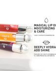 3 PCS Hydrating Lip Glow Oil Lip Stain, Moisturizing Nourishing Lip Gloss,High Shine, Smooth Finish Gloss Tinting And Non-Sticky Lip Oil For Dry Lips