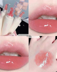 4 Colors Jelly Glossy Lip Gloss Set,Long Lasting Moisturizing Tinted Lip Balm,Plumping Water Lip Glaze, Mirror Hydrating Liquid Lipsticks Brighten Lipstick