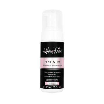 Loving Tan Platinum Mousse, Dark - Streak Free, Natural Looking, Professional Strength Sunless Tanner - 5+ Self Tan Applications per Bottle, Cruelty Free, Naturally Derived DHA - 3.3 Fl Oz