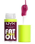 NYX PROFESSIONAL MAKEUP Fat Oil Lip Drip, Moisturizing Lip Oil Gloss, Vegan Tinted Formula, Up to 12 HR Hydration - That's Chic (Deep Berry)