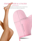 SATINIOR 4 Packs Self Tanning Mitt Applicators Double Sided Sunless Tanning Mittens Reusable Applicator Mittens Tanner Gloves with Thumb(Pink)