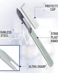 Disposable Scalpels| #10 Sharp Carbon-Steel Blades | Sterile Individual Pouches| for Dermaplaining, Podiatry, Crafts & More