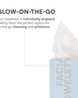 NuFACE Prep-N-Glow Facial Towelettes - 2-in-1 Exfoliating + Cleansing Makeup Remover Wipes, Hyaluronic Acid Travel Face Wipes to Hydrate & Brighten for Glowing Skin - 20 Individually Wrapped Cloths