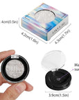 Afflano Shimmery White Glitter Eyeshadow, Highly Pigmented Single White Eyeshadow Sparkly Eye Makeup, Long Lasting Holographic White Eyes Highlighter Makeup, Cruelty Free,Talc Free, 1A