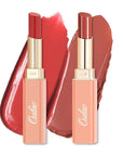 Oulac Moisturizing Shine Lipstick For Women Christmas Set 2PCS, 2 in 1 Tinted Lip Balm for Winter, Hydrated Juicy and Glossy Lip Color for Dry, Cracked and Chapped Lips, Vegan [01+16]