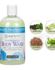 Ginger Lily Farms Botanicals Nourishing Body Wash, Island Tranquility, 100% Vegan & Cruelty-Free, Green Tea & Lemongrass Scent, 12 Fl Oz