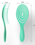 Hair Brush, Detangle Anti Tangle Brush, Spiral Hairbrush for Wet & Dry Hair, Women, Men, Kids, Glide Through Tangles For All Hair Types, Green