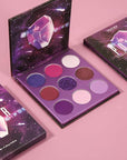 docolor Eyeshadow Palette 9 Colors Gemstone Shadow Palette Highly Pigmented Mattes Shimmers Smokey Glitter Cream Colorful Powder Blendable Long Lasting Waterproof Makeup Palette-Purple