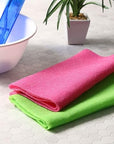 Extra Rough, Exfoliating Washcloth [Made in Japan] Exfoliating Towel Special Texture Makes Fluffy Foam Lather, Back Scrubber, Dead Skin Cell Remover [Loofah for Women and Men] (Green)