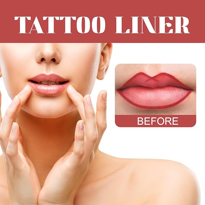 3Pcs Removable Lip Liner Set,Pencil-Peel Off Lip Liner Tattoo,Long Lasting Peel Off Lip Stain Matte Waterproof Lip Pencil for Womem