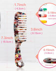 Large Wide Tooth Hair Comb,[Tortoise Shell] Cellulose Acetate Round Tooth Comb for Straight/Curly Hair,Short/Long Hair Women Men or Kids,Easy Detangling Wet or Dry,Anti-static (Multi-colored)