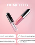 Sacheu Lip Liner STAY-N & Lip Elixir Bundle — Long Lasting Matte Lip Tattoo, Transfer Proof Lipstain Infused with Hyaluronic Acid & Vitamin E, for All Skin Types — P-inked and Clear