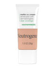 Neutrogena Clear Coverage Flawless Matte CC Cream, Full-Coverage Free, Nougat, 1 oz