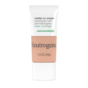 Neutrogena Clear Coverage Flawless Matte CC Cream, Full-Coverage Free, Nougat, 1 oz