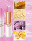 Kaely 3Pcs Peach Strawberry Grape Hydrating Lipstick Tinted Lip Balm, Color Changing PH Lipstick Makeup, Korean Magic Lip Stain Long Lasting Waterproof, labiales magicos 24 horas originales