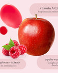 NOONI Vegan Appleseed Lip Oil Set - Appleberry & Applecherry & Appleplum | Long-Lasting, Moisturizing, Plumping, Revitalizing for Dry Lips, Waterproof, No Peel Off, 0.12 FL Oz x 3ea