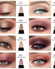 evpct 8Pcs Cream Eye Shadow Brightener Sticks Makeup Sets, Champagne Pearl Bronze Putty Sand Orchid Rose Gold Shimmer Matte Eyeshadow Eyeliner Pencil Applicator Stick Palette Makeup for Older Women 08
