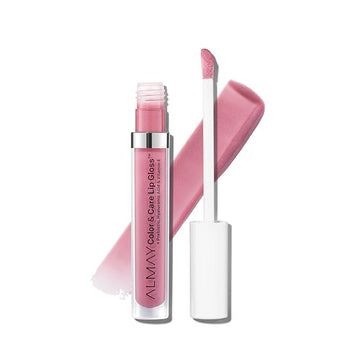 Almay Color & Care Hydrating Lip Gloss, Soft Natural Hues, Prebiotic Complex, Hyaluronic Filling-Sphere Technology, 500 Sunrise Punch, 0.1 Fl Oz