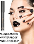 3Pcs Black Matte Liquid Lipstick,Lip Liner,Lip Gloss Trio Lip Set Waterproof Long-Lasting Moisturizing Velvety Lip Stain One Step Lips Makeup Kits Goth Makeup