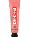 Maybelline New York Cheek Heat Gel-Cream Blush Makeup, Lightweight, Breathable Feel, Sheer Flush Of Color, Natural-Looking, Dewy Finish, Oil-Free, Coral Ember, 1 Count