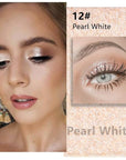Glitter Singe Eye Shadow Palette Makeup, Pearl White Glitter Monochrome Eyeshadow For Older Women, Mini Pressed Pigmented Waterproof Sombras Para Ojos, Vegan, Talc, Paraben & Cruelty Free