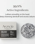 ARENCIA Night Shadow Biotin Shampoo Bar for Regrowth & Hair loss, Darkening, Gray Hair | Strengthening & Volumizing | Normal to Oily Hair | Vegan, Natural, pH balanced, Sulfate free