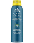 Oars + Alps Sunscreen Spray for Face & Body, SPF 70 Spray Sunscreen Infused with Vitamin C & Antioxidants, No White Residue, Water & Sweat Resistant, All Skin Types, Lightweight, Hydrating, 6oz, 1pk