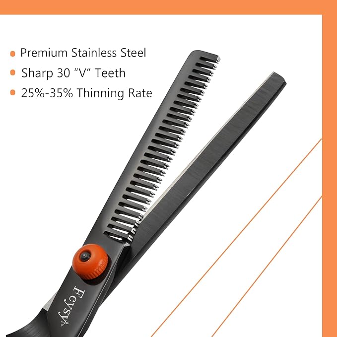 Professional Hair Cutting Scissors Set, Fcysy Hair Scissors Texturizing Shears Kit, Hair Cutting Tools with Barber Supplies, Tijeras para Cortar Cabello Salon Shears for Home Use