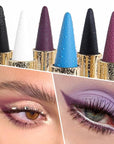 Kaely 2Pcs Light Dark Purple Gel Eyeliner Pencil, Color Colored Violet Eye Liner Waterproof Smudge Proof, Gothic Halloween Makeup, Face Paint Eye Black Stick, delineadores de colores para ojos