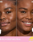 COVERGIRL Clean Fresh Blurring Skin Tint with SPF 30, 455 Rich/Deep Neutral, Liquid Foundation, Soft Matte Finish, Smooths, Brightens, Blurs Pores, Mineral Sunscreen, Vegan Formula