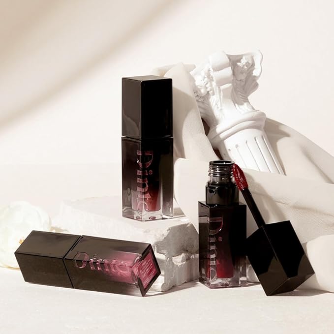 DINTO Blur-Glowy Lip Tint - Glossy Finish, Hydrating, Long Lasting, Lightweight Texture, Non-Sticky, Vegan & Cruelty-Free, K beauty (214 Venia, 0.11 fl.oz) (30 colors)