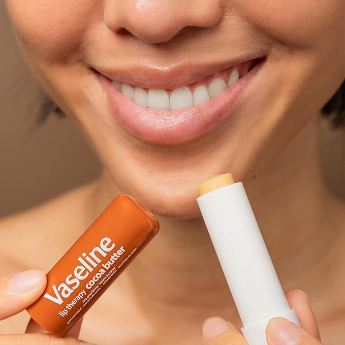 Vaseline Lip Therapy Cocoa Butter Lip Balm, 6 Pack, 0.16 Oz Ea