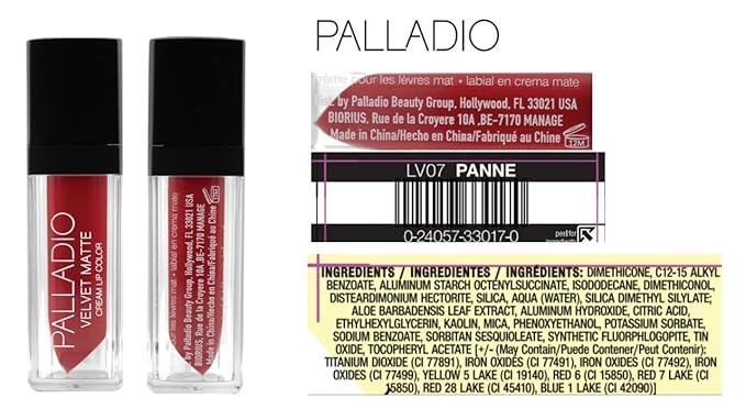 Palladio Velvet Matte Cream Lip Color, Panne