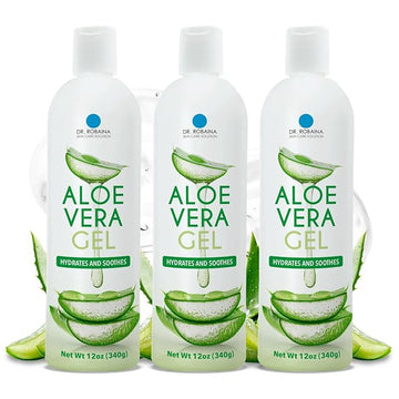 Dr. Robaina Natural Aloe Vera Gel with Emu Oil – Hydrating & Soothing Daily Skin Care for Dry Skin, Sun-Exposed Comfort & Irritation Relief – Non-Greasy, Quick-Absorbing – 12 oz | Made in USA