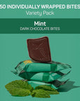 AWAKE - Caffeinated Chocolate Bites - Mint Dark Chocolate, 50 Bites - 50mg Caffeine - Individually Wrapped Energy Bites - Coffee Alternative - Fairtrade, Gluten Free, Non GMO - 0.48oz