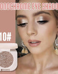 2Pcs Glitter Shimmer Sparkle Eyeshadow Palette Makeup For Old Women, Light Brown&Silver Glitter Shimmer Metallic Holographic Multichrome Cream Iridescent Single Monochrome Eye Shadow Makeup