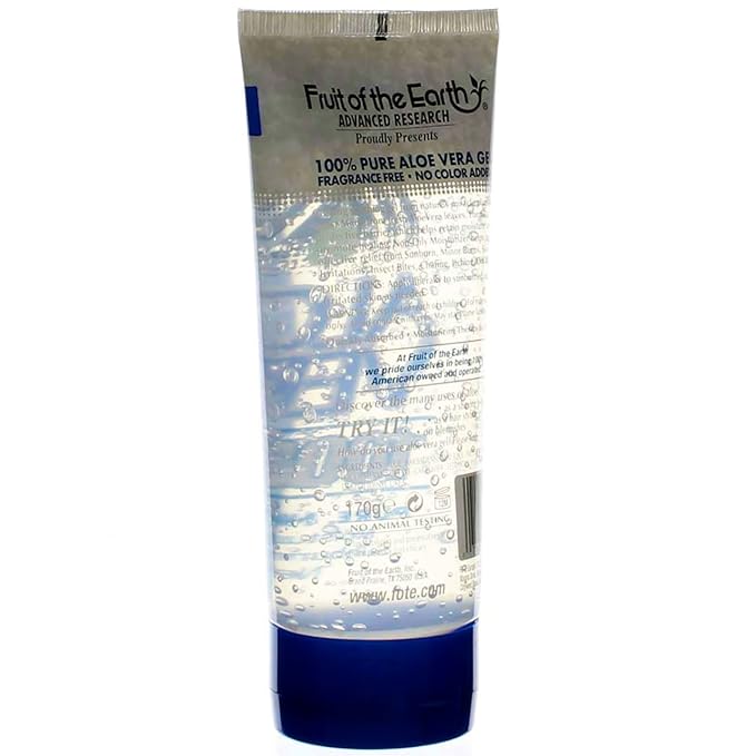 Fruit of the Earth Aloe Vera 100% Gel 6 oz (Pack of 2)