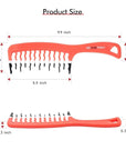 Big Hair Tools Extra Large Wide Tooth Comb for Thick, Curly, Wavy or Long Hair - Frizz-Free Detangling Shower Comb - Orange