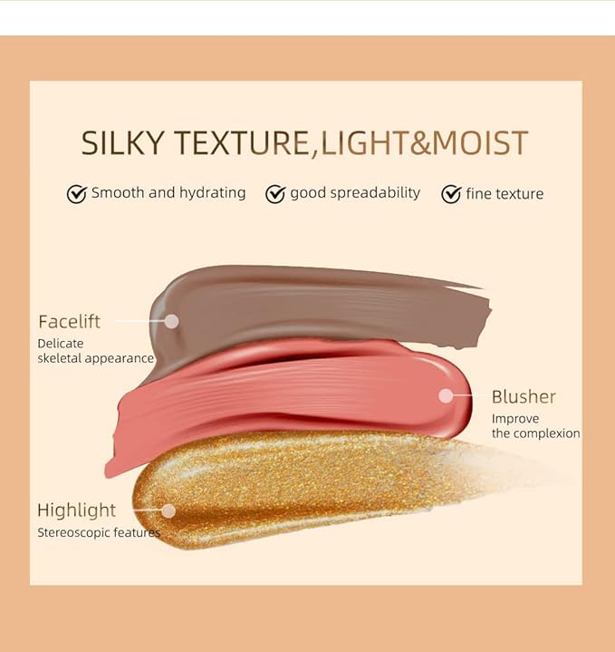 Blush Beauty Wand, Liquid Face Blush with Cushion Cruelty-free（Cherry Red）