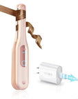 TYMO Curling Iron for Short Hair - Cordless Mini Flat Iron for Travel, Portable Small Curved Straightener for Women, Hair Straightener and Curler 2 in 1, Lightweight On-The-Go, Dual Voltage, Gold Pink