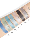 evpct 4Pcs Cream Blue Eyeshadow Stick Pencil Set for Eyes Waterproof Sky Blue Dazzling Blue Greenish Cyan Royal Blue Shimmer Metallic Holographic Eyeshadow Crayon Stick Bulk sombras en crema para ojos
