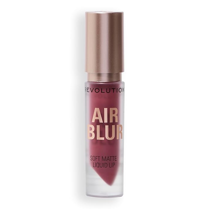 Revolution Beauty London, Air Blur Matte Liquid Lipstick, Long-Lasting Lip Color, Face Makeup, Vegan & Cruelty-Free, Black Cherry Cool-Toned Mauve, 0.11 fl oz