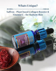 Blue Nectar Saffron & Manjish Face Oil - Original Kumkumadi Oil for Face | Ancient Glow Serum Face Moisturizer for Glowing Skin | Plant-Based Collagen Booster for Women & Men (26 Herbs, 0.33 FlOz)