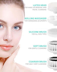 Waterproof Facial Cleansing Spin Brush Set with 5 Exfoliating Brush Heads - Electric Face Scrubber Cleanser Brush by CLSEVXY - Face Brush for Gentle Exfoliation and Deep Scrubbing