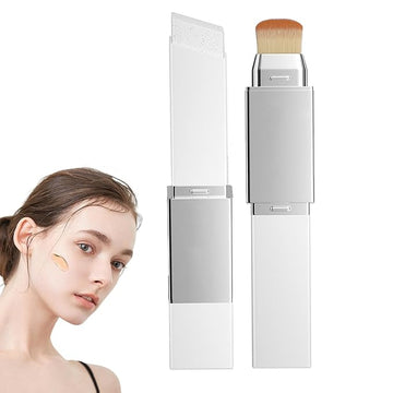 Blanc Cover Cream Stick,Korean Color-Changing Foundation Stick,Color Changing & Brightening Makeup Base for a Smooth Hydrating Flawless Look,Detachable Brush (Dark)