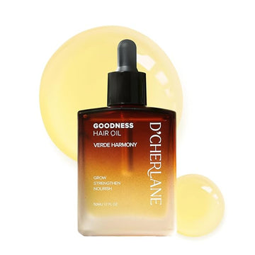 D'Cherlane Hair Growth Oil – Scalp Treatment with Rosemary, Argan, Coconut & Castor Oil Organic | Lightweight, Non-Greasy Formula for Fuller, Thicker, Stronger Strands | For All Hair Types