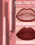 evpct 6Pcs Retractable Lip Liner Pencils Set Pack for Shaping & Sculpting Lips, Mauve Maroon Red Orange Nude Chocolate Dark Brown Plum Creamy Matte Gel Lip Liner Lipliners Pencil delineador de labios