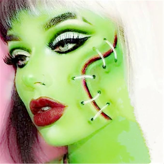 Go Ho Pastel Green Face Body Paint Stick,Water Based Washable Light Green Face Paint Stick,Non-toxic Full-coverage Cream Light Green Body Paint for Adults Children Halloween Cosplay SFX Makeup