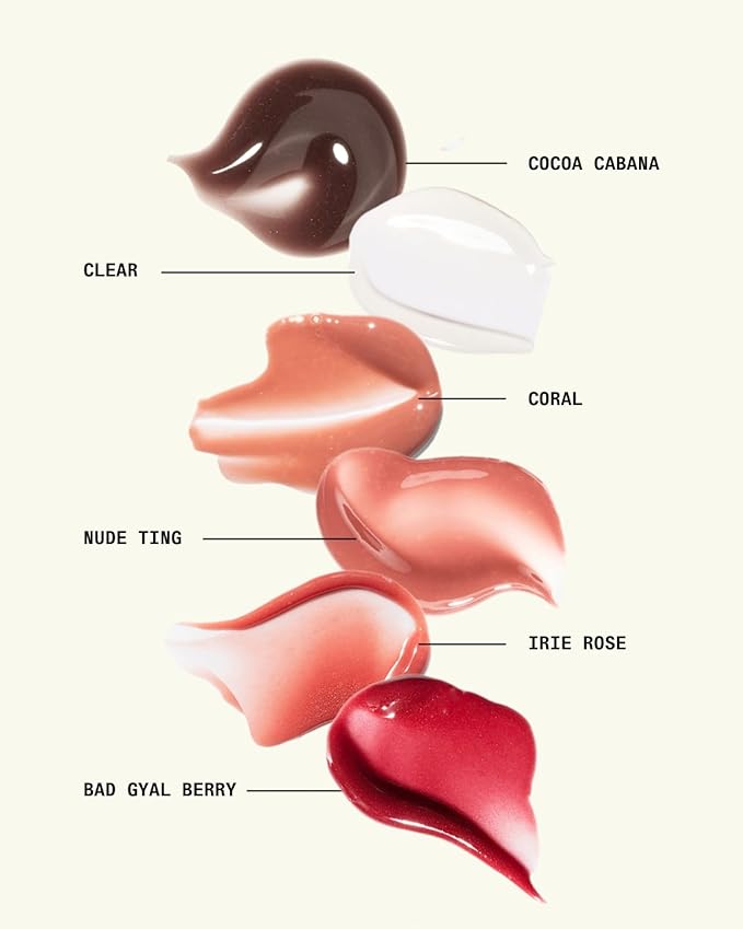 Cay Skin Isle Lip Balm SPF 30 – High Shine, Hydrating + Sheer Lip Gloss in Vanilla Brown Sugar Flavor – Formulated with Natural Ingredients for All Skin Tones – 3-Pack, Bad Gyal Berry, 1.05 oz